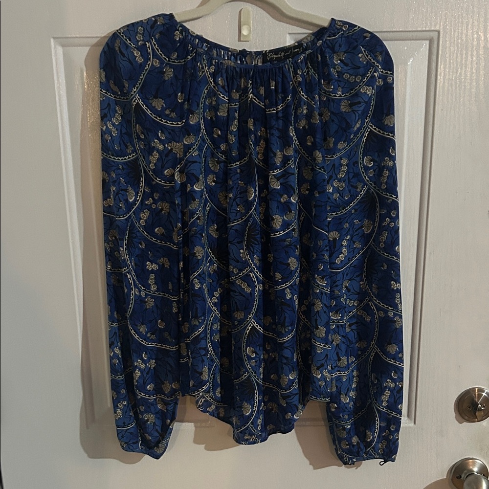 Elizabeth and James Navy Floral Blouse